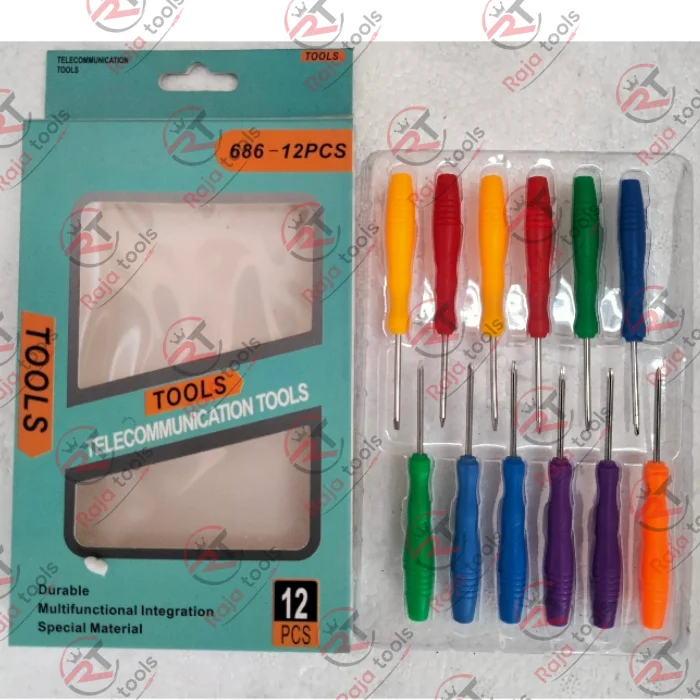 686 – 12pcs Multifunctional Screwdriver Set