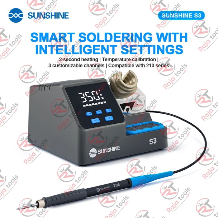 SUNSHINE S3 210 Intelligent Soldering Station - 2-Second Fast Heating Tool for Phone PCB Repair