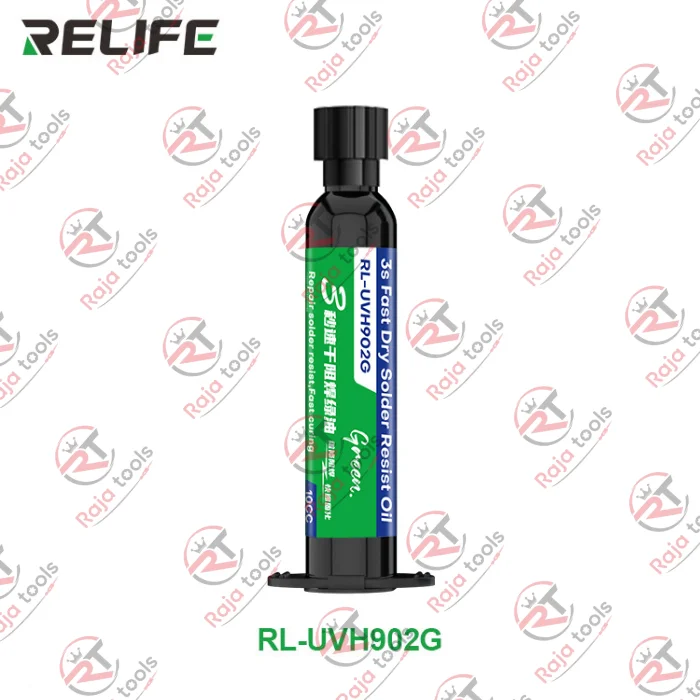 RELIFE RL-UVH902 UV Transparent Curing Solder Mask - Quick Dry PCB Repair Oil for Jumper Wire Fixing